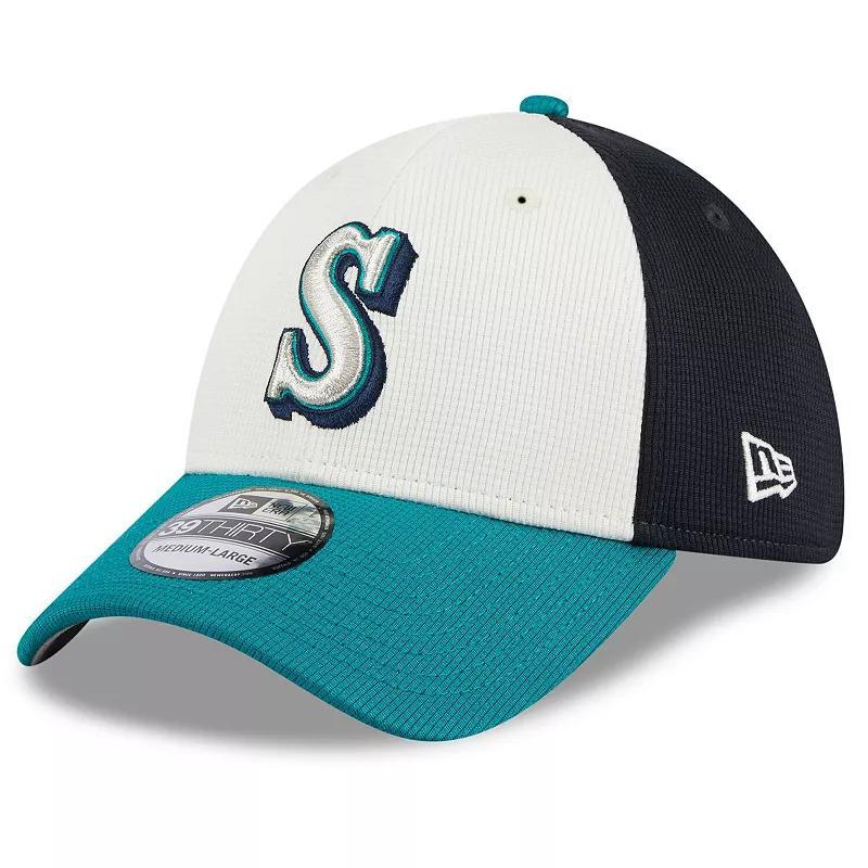 Mens New Era Cream Seattle Mariners 2024 Batting Practice 39THIRTY Flex Hat Product Image