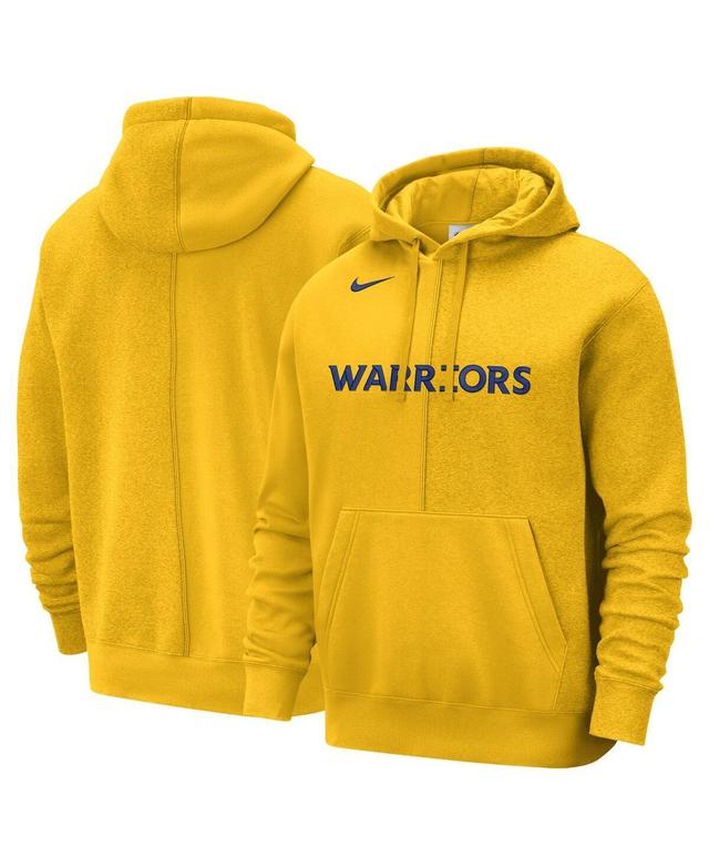 Mens Nike Gold Golden State Warriors Courtside Versus Stitch Split Pullover Hoodie Product Image