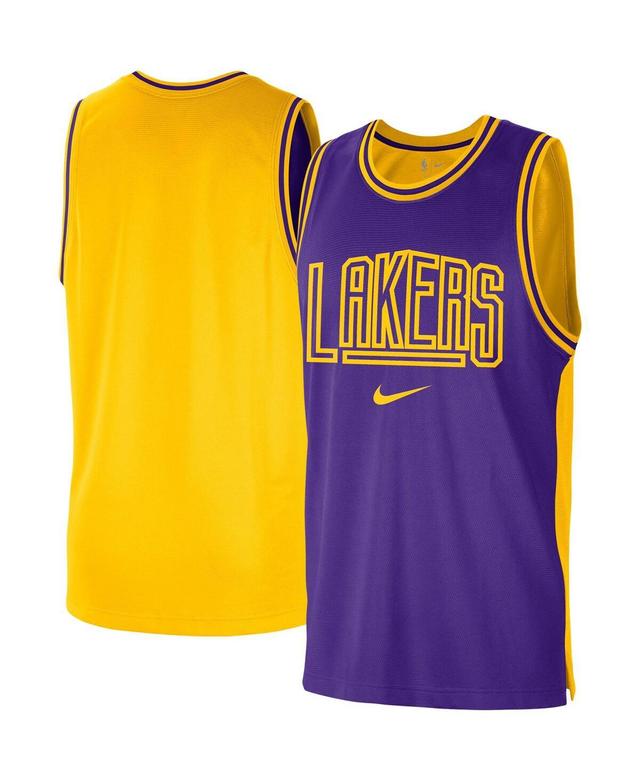 Mens Nike Purple Los Angeles Lakers Courtside Versus Force Split Dna Performance Mesh Tank Top - Purple Product Image