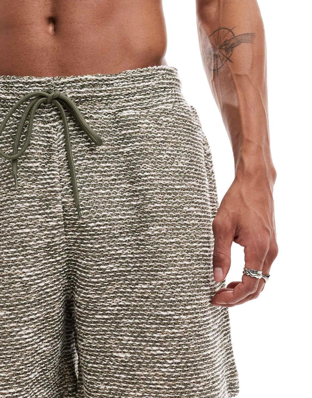 ASOS DESIGN oversized shorts in craft texture - part of a set Product Image