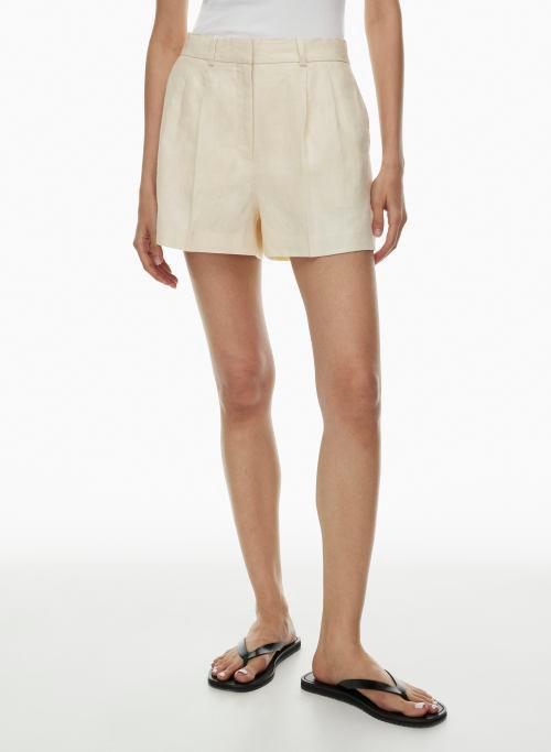 pleated linen mini short Product Image