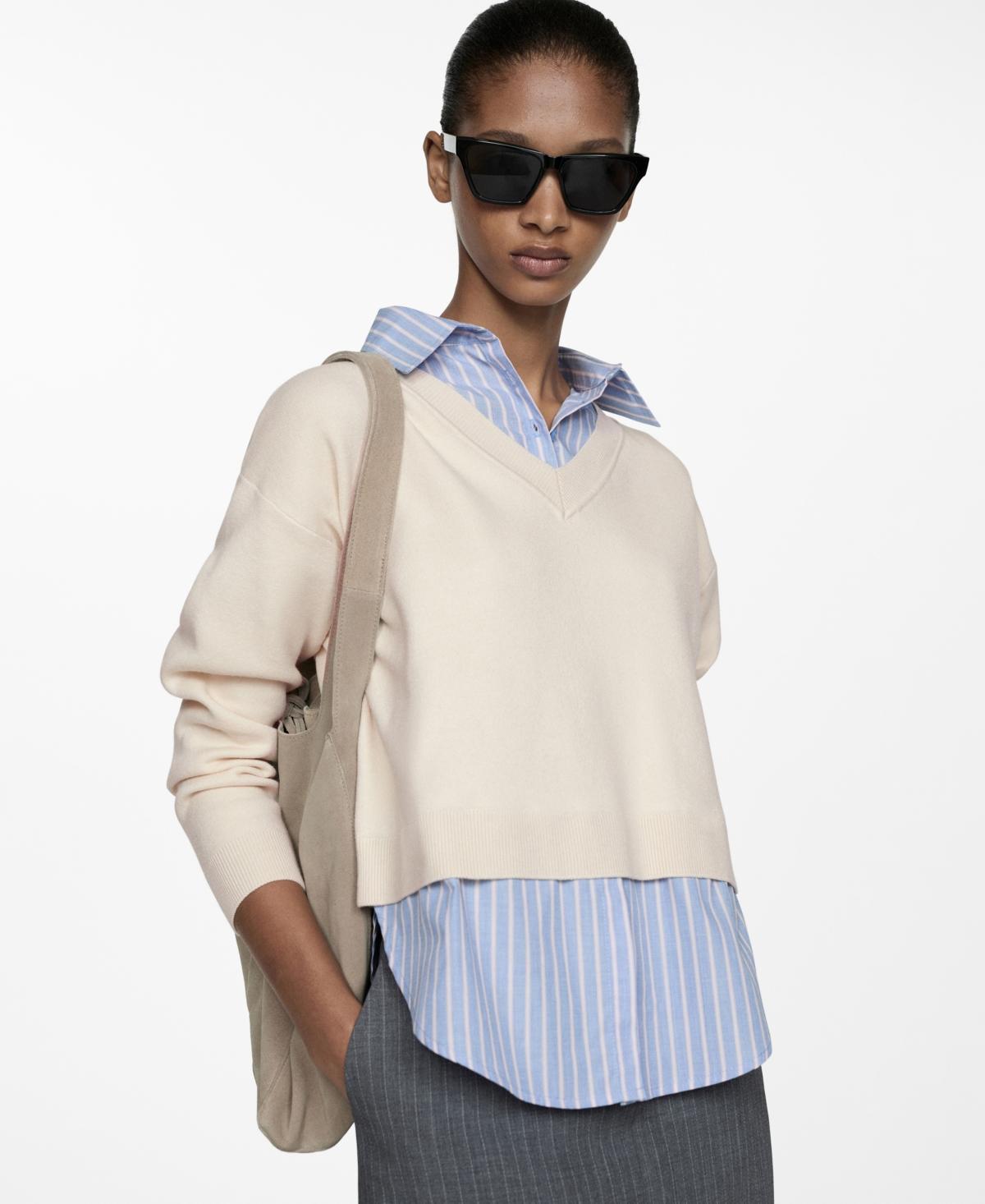 Mango Womens Combined Shirt Sweater Product Image