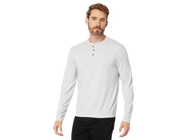 Lucky Brand Tencel Long Sleeve Henley (Heather Grey) Men's T Shirt Product Image