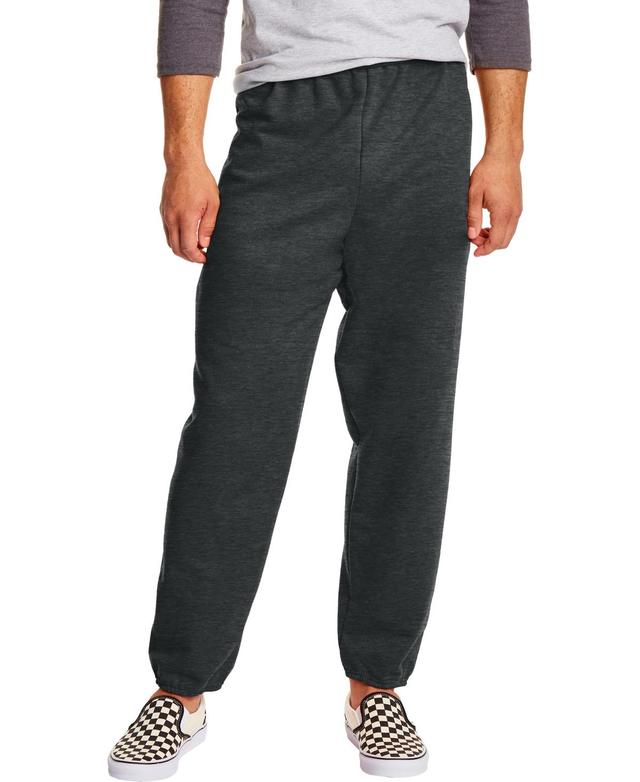 Mens Hanes 2-Pack EcoSmart 32-in. Fleece Sweatpants Grey Heather Product Image