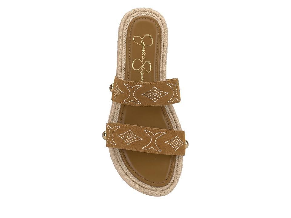 Jessica Simpson Womens Jasdin Western-Stitched Flat Espadrille Sandals Product Image