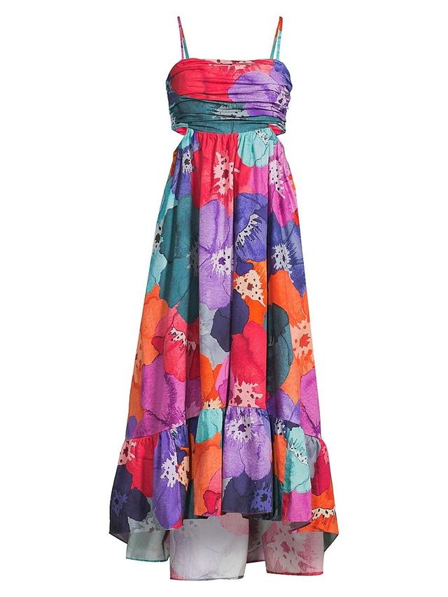 Womens Mabel Floral Cotton Midi-Dress Product Image