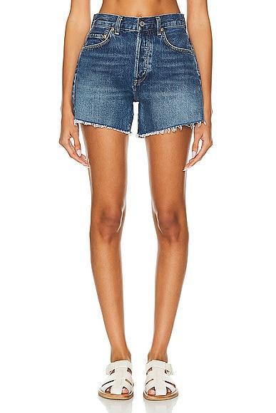 Citizens of Humanity Annabelle Long Vintage Relaxed Short in Blue Product Image