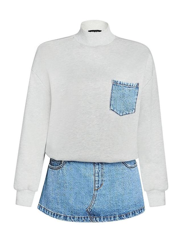 Womens Marley Terry Denim Sweater Dress Product Image