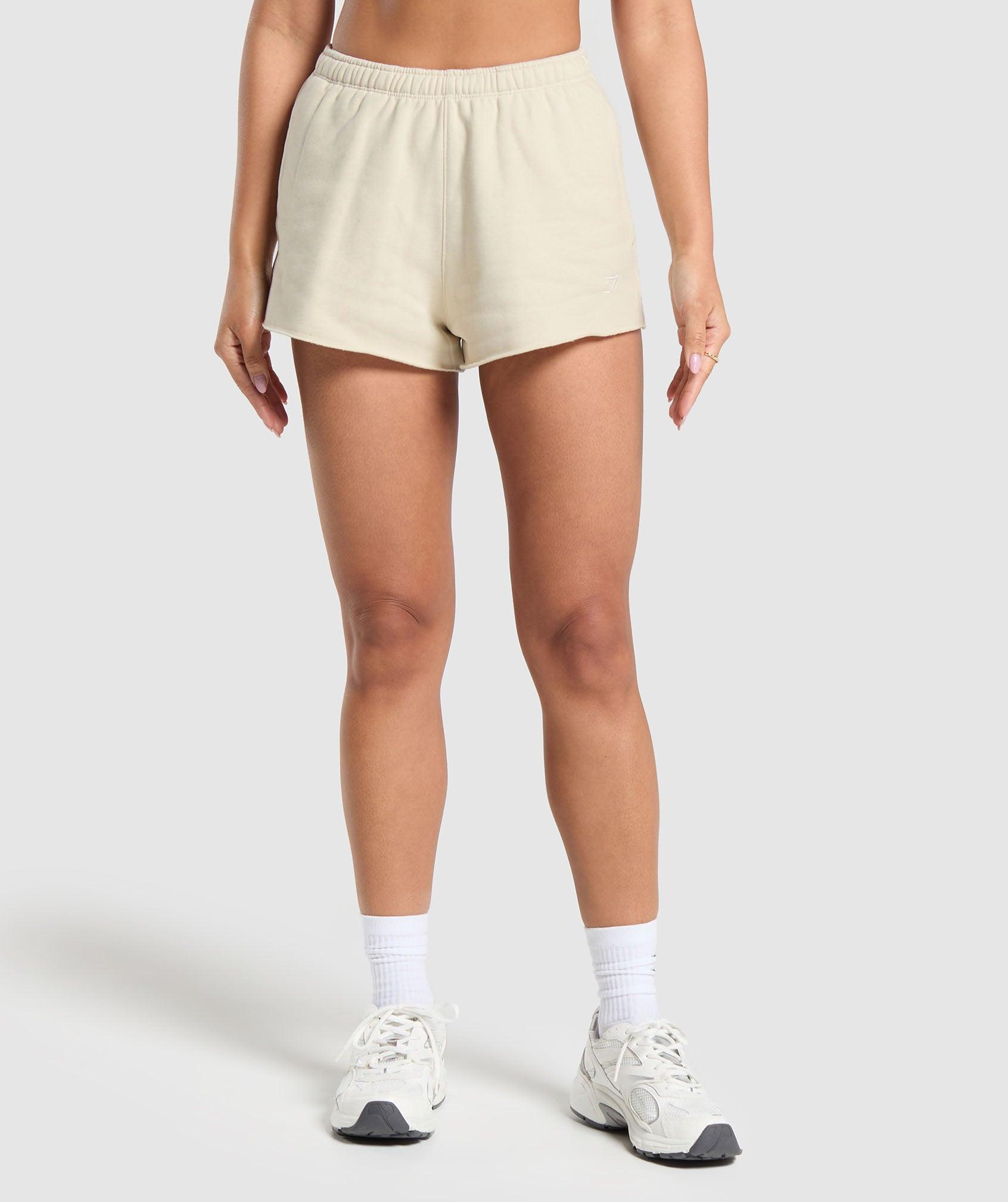 Gymshark Fleece Shorts - Ecru White Female product image