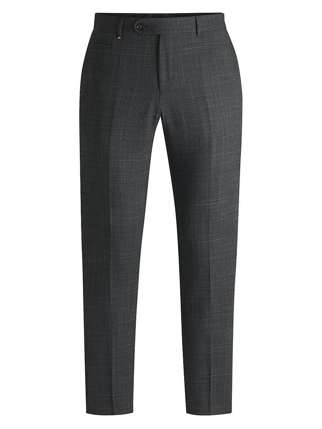 Mens Slim-Fit Trousers in Micro-Patterned Stretch Cloth Product Image