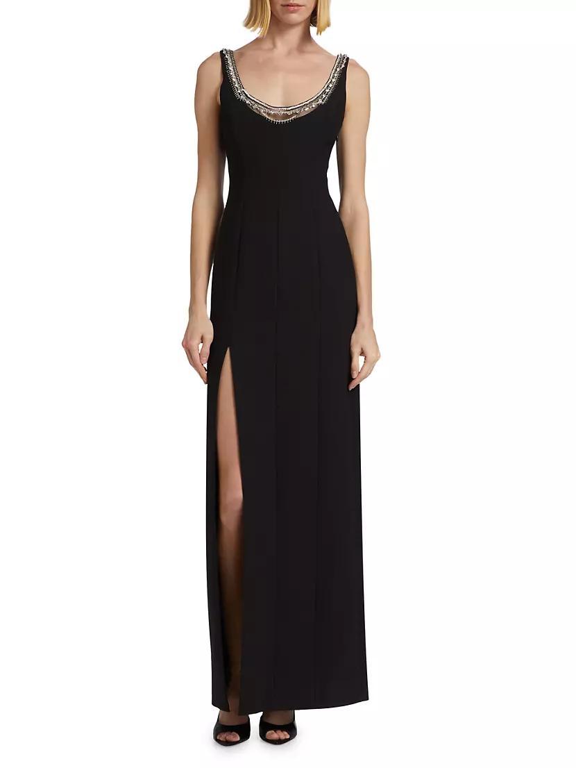 April Crystal-Embellished Column Gown Product Image