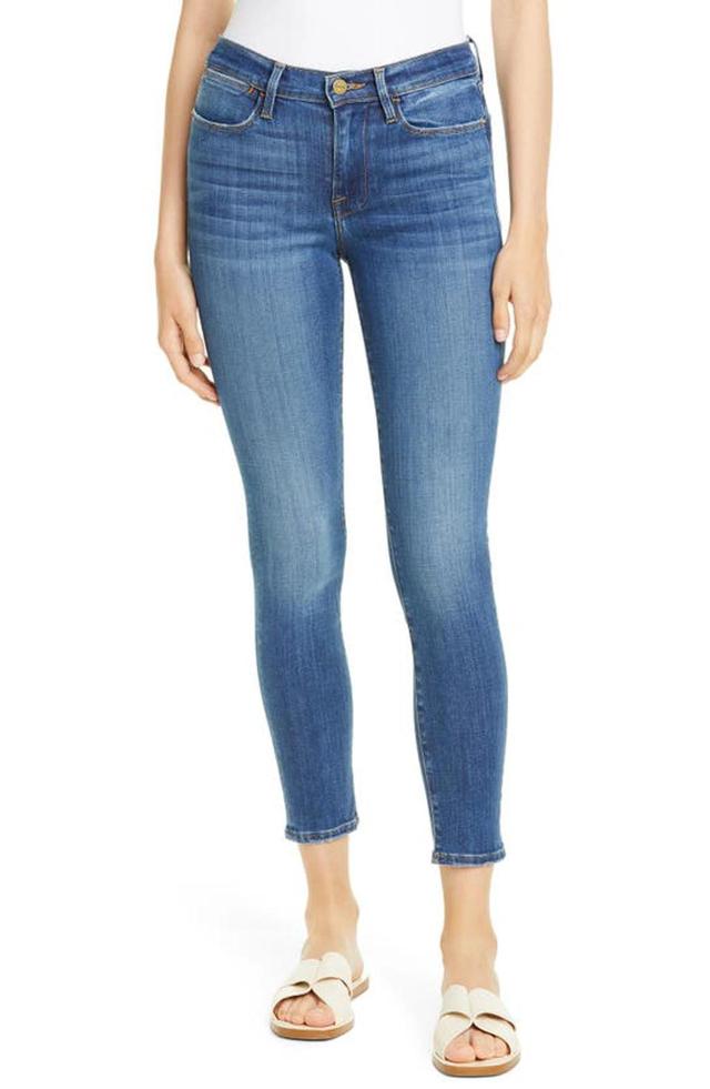 FRAME Le High Skinny Distressed High-rise Skinny Jeans In Dublin Product Image