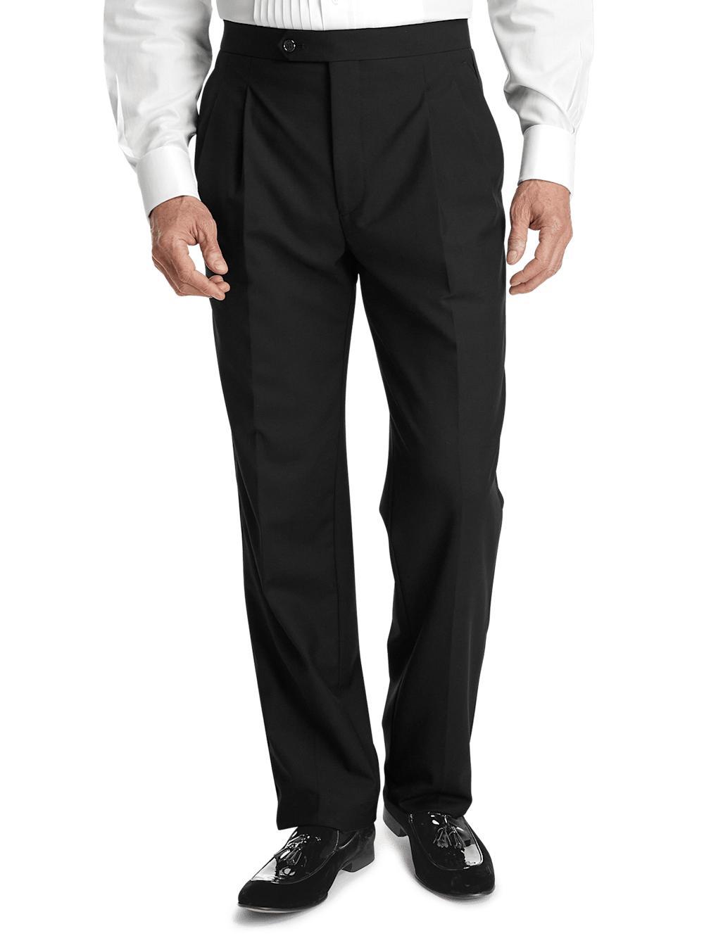 Wool Stretch Peak Lapel Tuxedo - Black Product Image