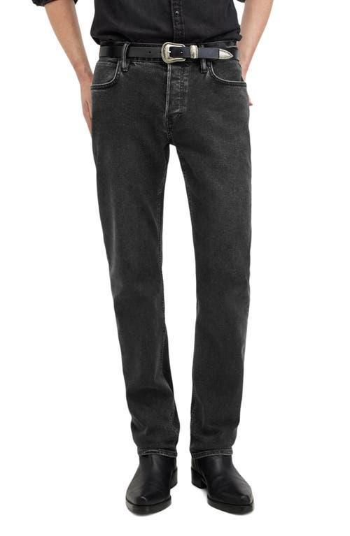 ALLSAINTS Iggy Slim Fit Stretch Denim Jeans In Washed Black Product Image