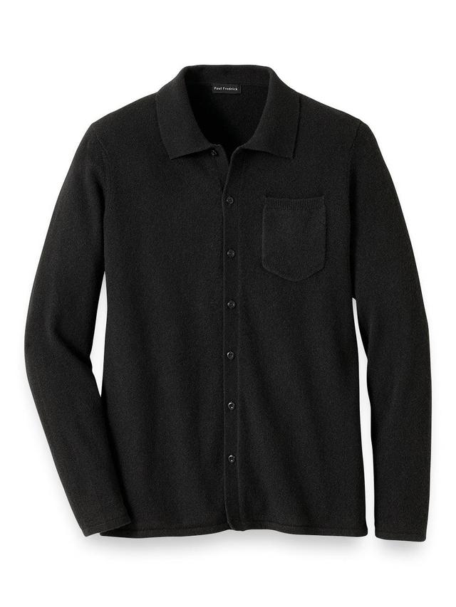 Cashmere Button Front Polo Product Image