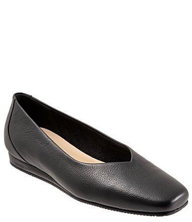 SoftWalk Vellore Leather Square Toe Flats Product Image