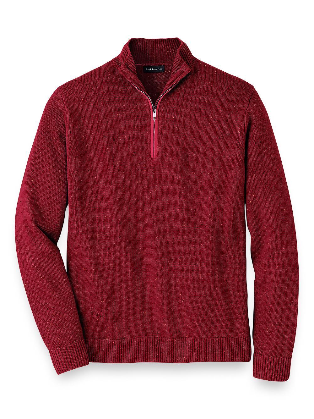 Donegal Zip Mock Neck Sweater Product Image