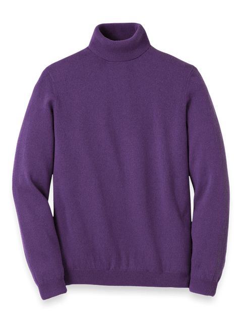 Cashmere Turtleneck Sweater - Purple Product Image