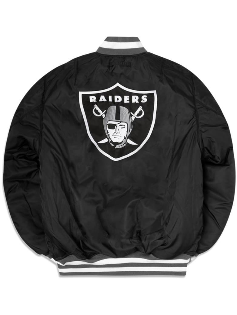 LAS VEGAS RAIDERS X ALPHA X NEW ERA MA-1 BOMBER JACKET Unisex Product Image