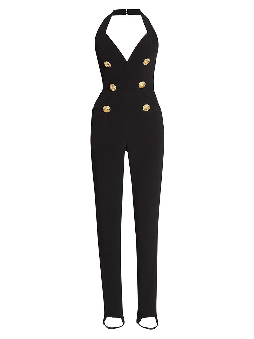 Womens Halterneck Crepe Jumpsuit Product Image