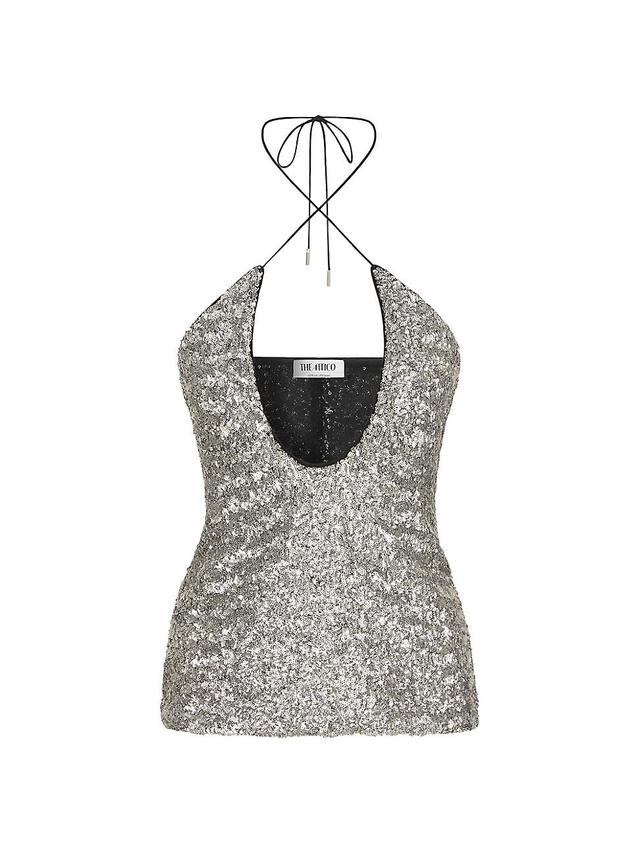 Womens Alix Sequin Halter Top Product Image