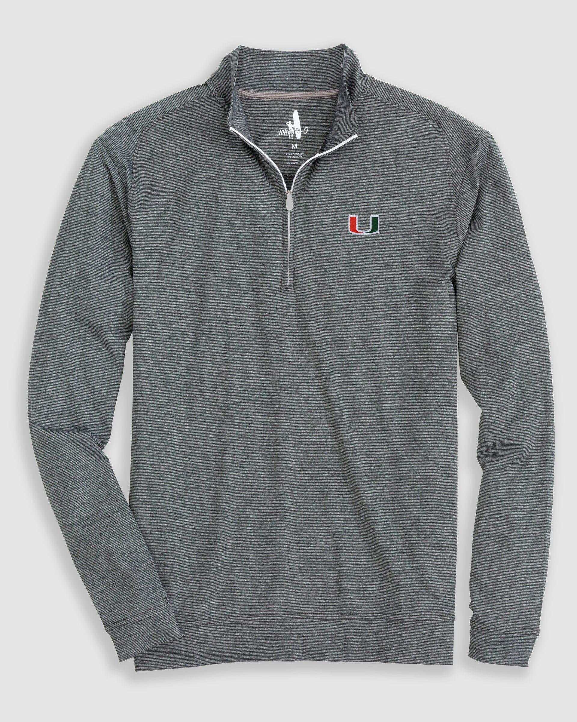 North Carolina Vaughn Striped Performance 1/4 Zip Product Image