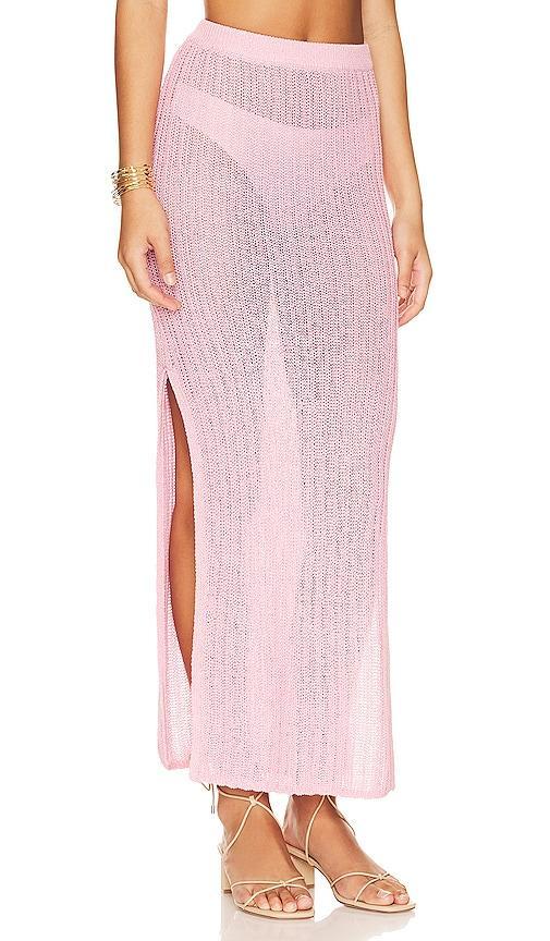 Camila Coelho Cleo Skirt in Pink. - size L (also in S) Product Image