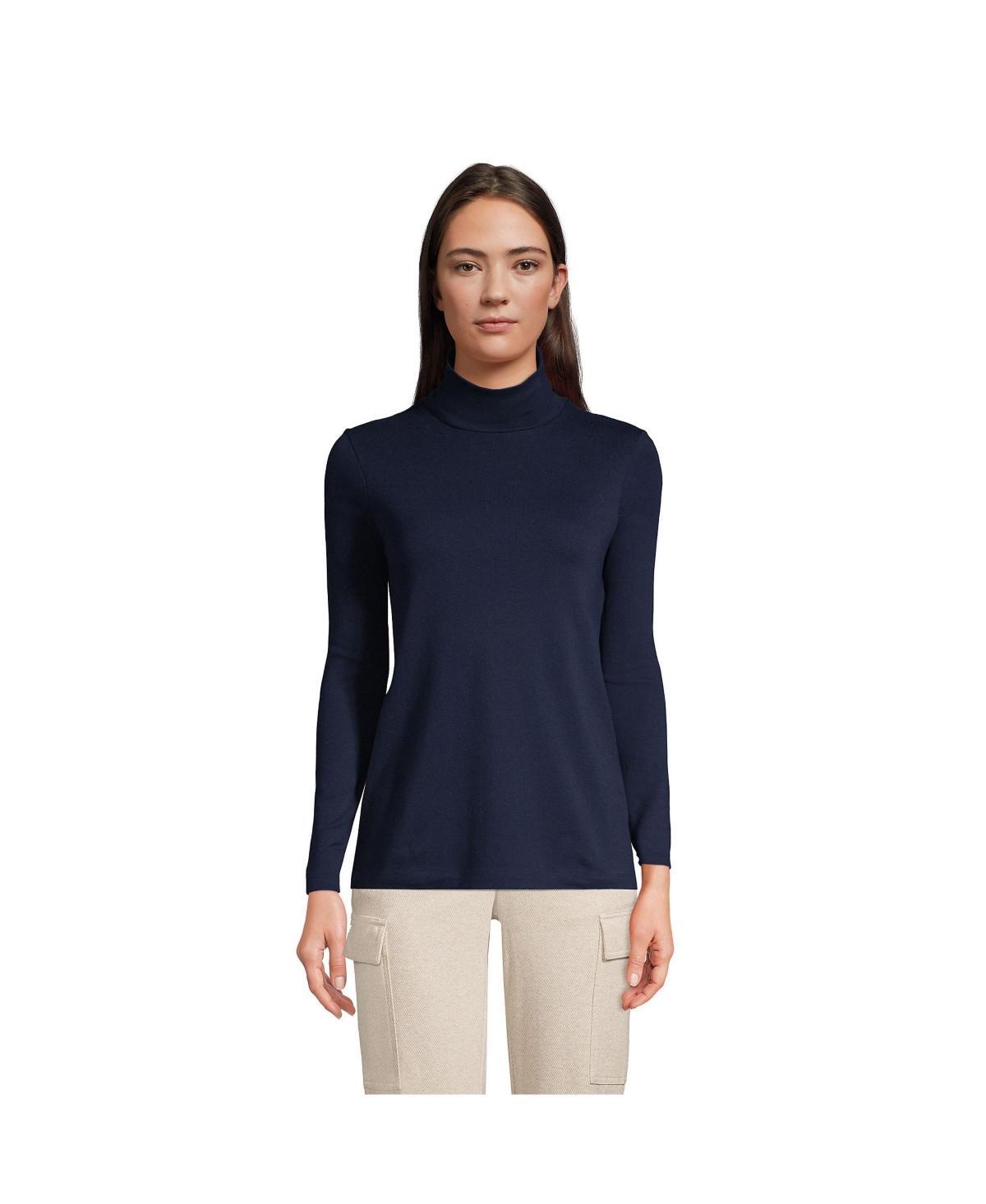 Womens Lands End Supima Cotton Long Sleeve Turtleneck Product Image