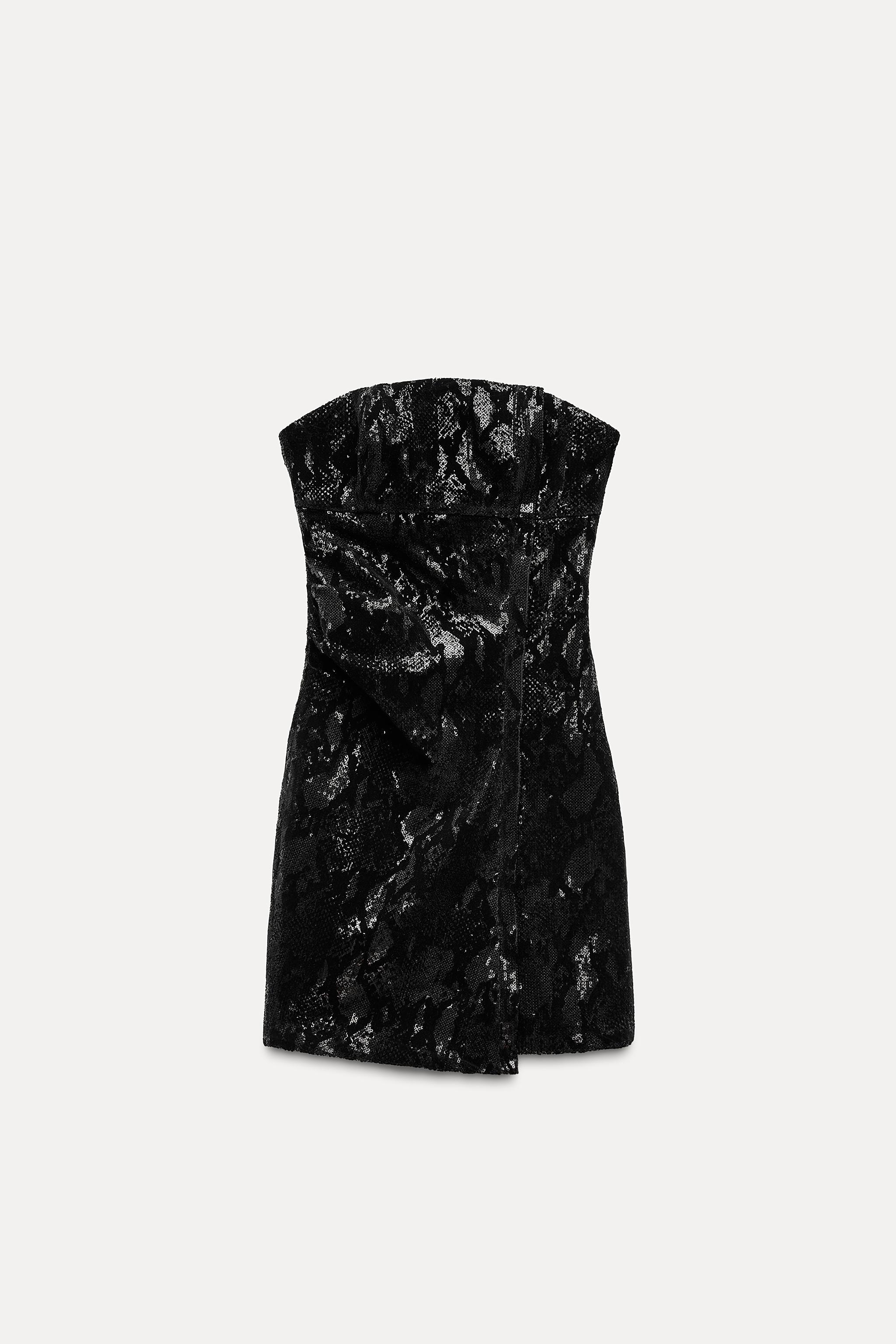 VELVET SEQUIN MINI DRESS Product Image