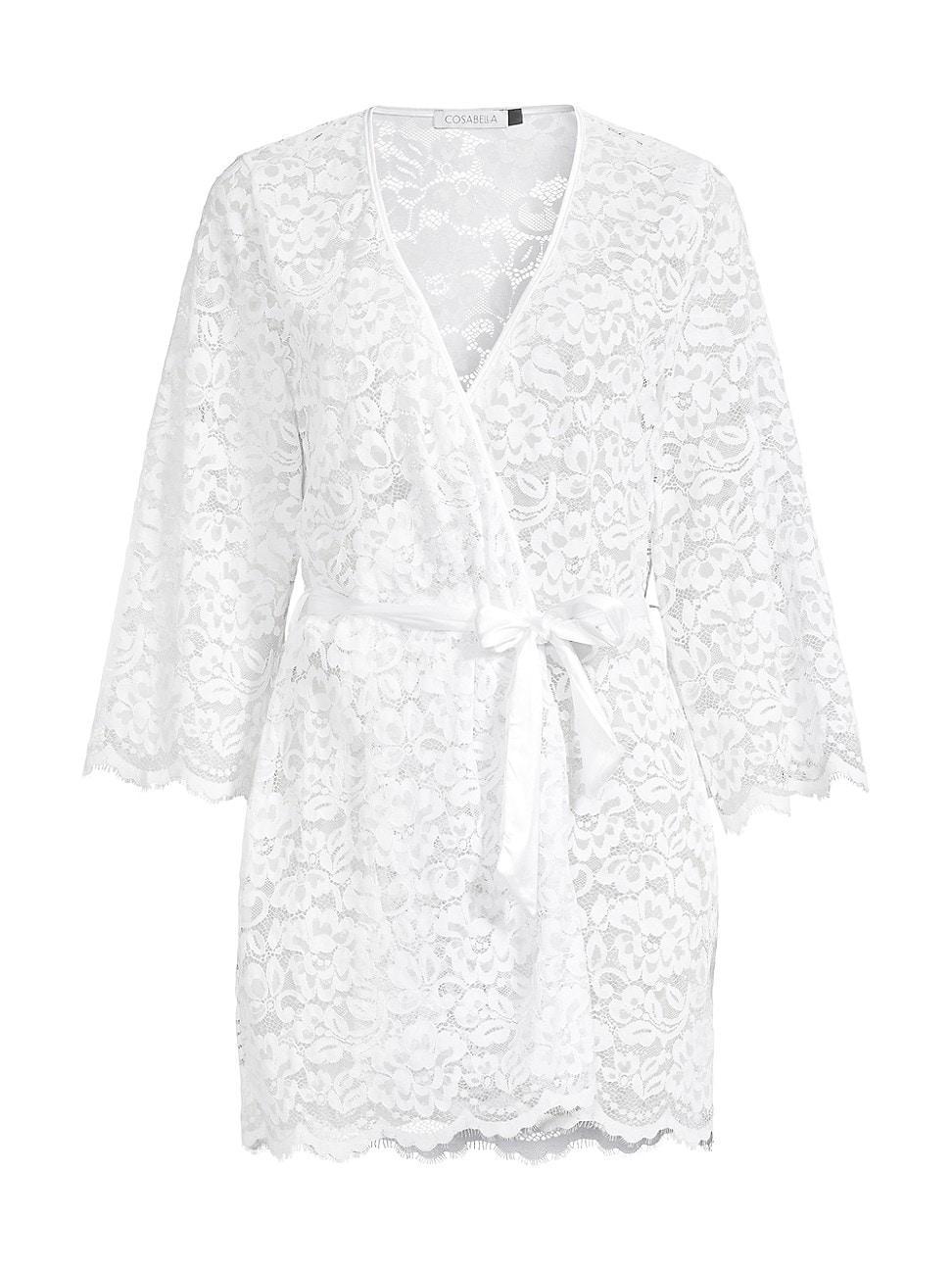 Womens Magnolia Semi-Sheer Lace Robe Product Image