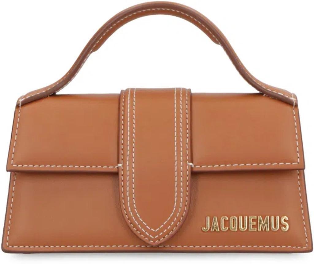 JACQUEMUS Le Bambino Leather Handbag In Lhtbrwn Product Image