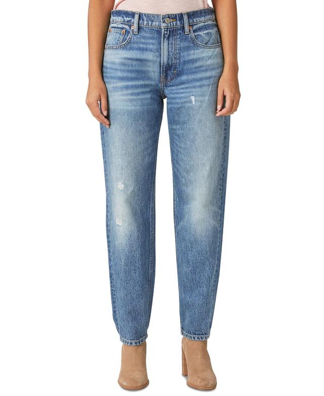 Lucky Brand Womens Mid-Rise Relaxed-Leg Boy Jeans Product Image