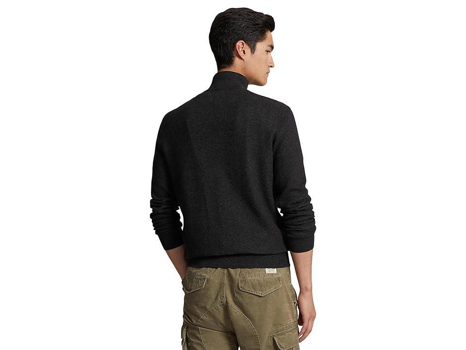 Polo Ralph Lauren Mens Mesh-Knit Cotton Quarter-Zip Sweater Product Image