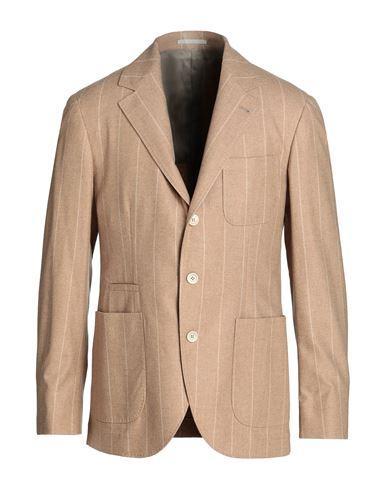 BRUNELLO CUCINELLI Man Blazer Sand Size 42 Wool, Silk, Cashmere In Beige Product Image