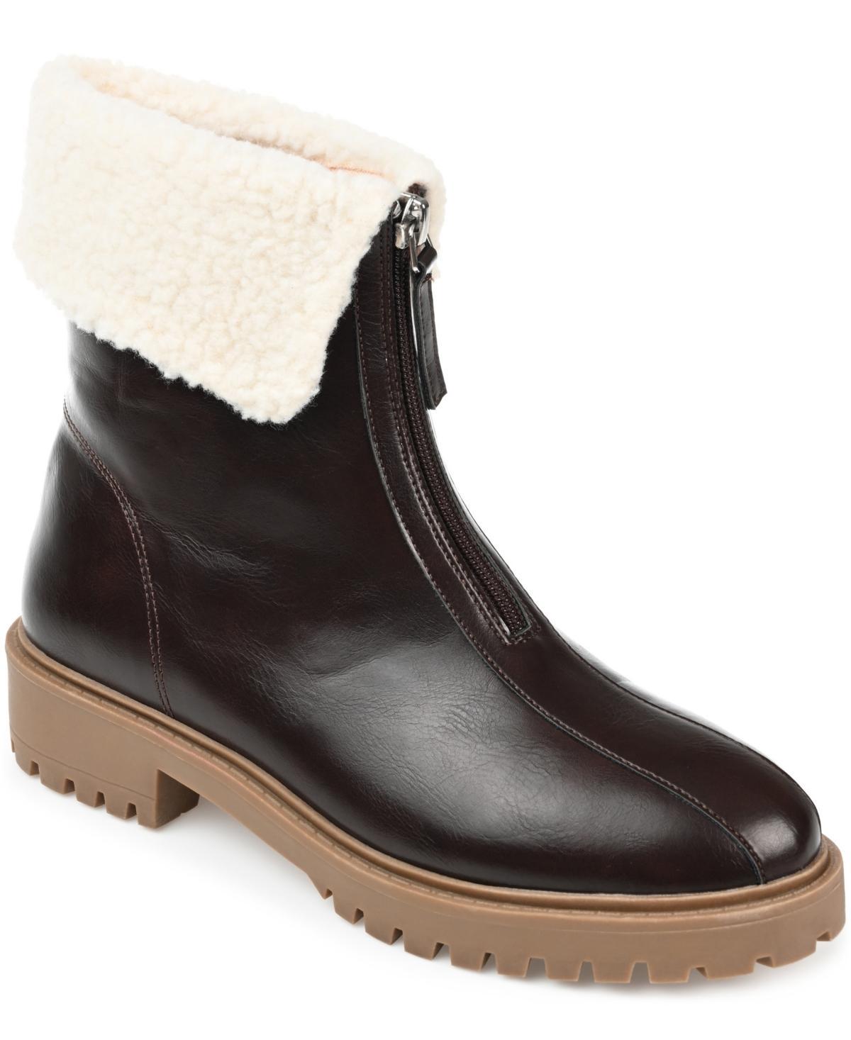 Journee Collection Fynn Tru Comfort Foam Womens Ankle Boots Brown Product Image