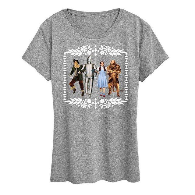 Womens Wizard of Oz Group Graphic Tee, Girls Grey Blue Product Image