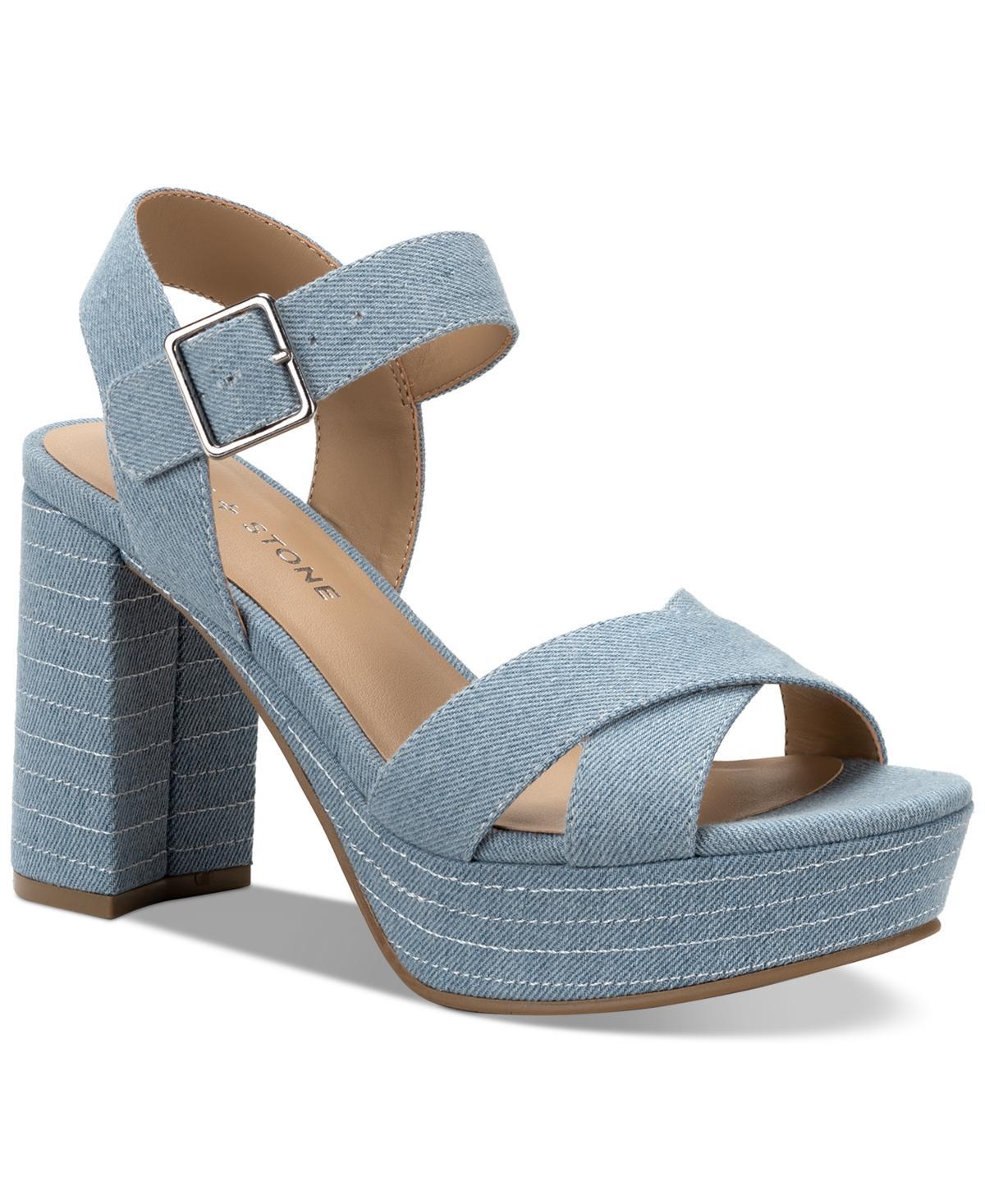 Sun + Stone Womens Dehmii Block Heel Platform Sandals, Created for Macys Product Image