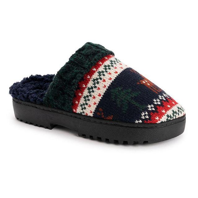 Muk Luks Womens Slip-On Slippers, Large, Black Product Image