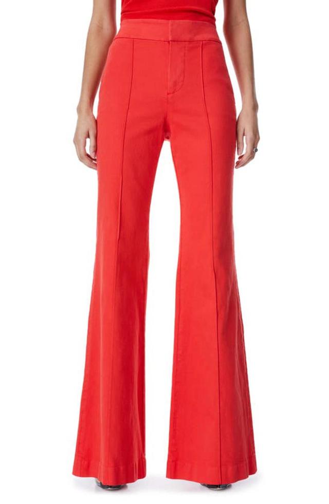 Jane Wide-leg Trouser Jeans In Bright Ruby Product Image