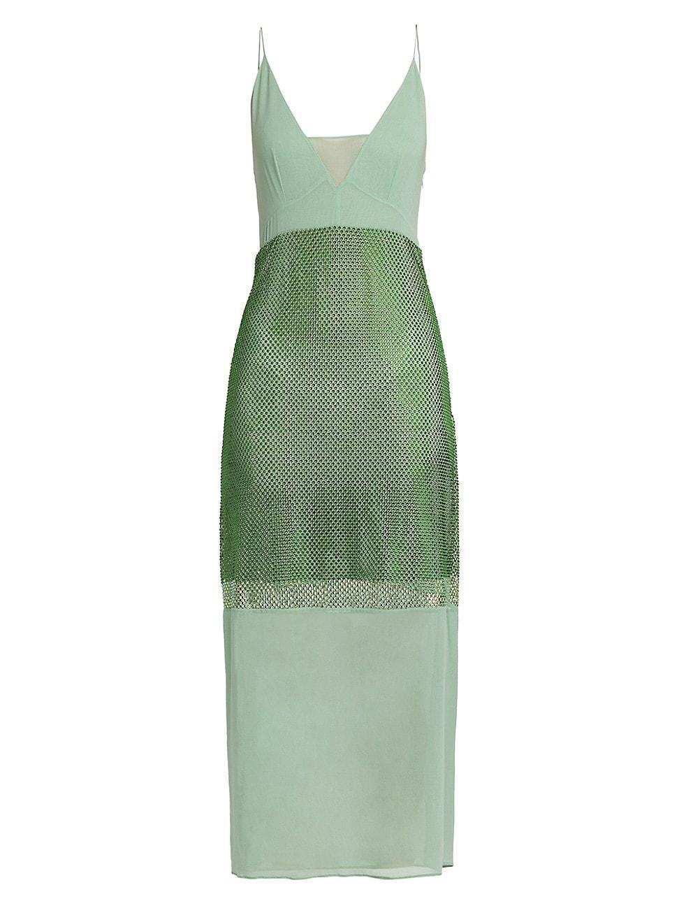 Stella McCartney Crystal Panel Satin Slipdress Product Image