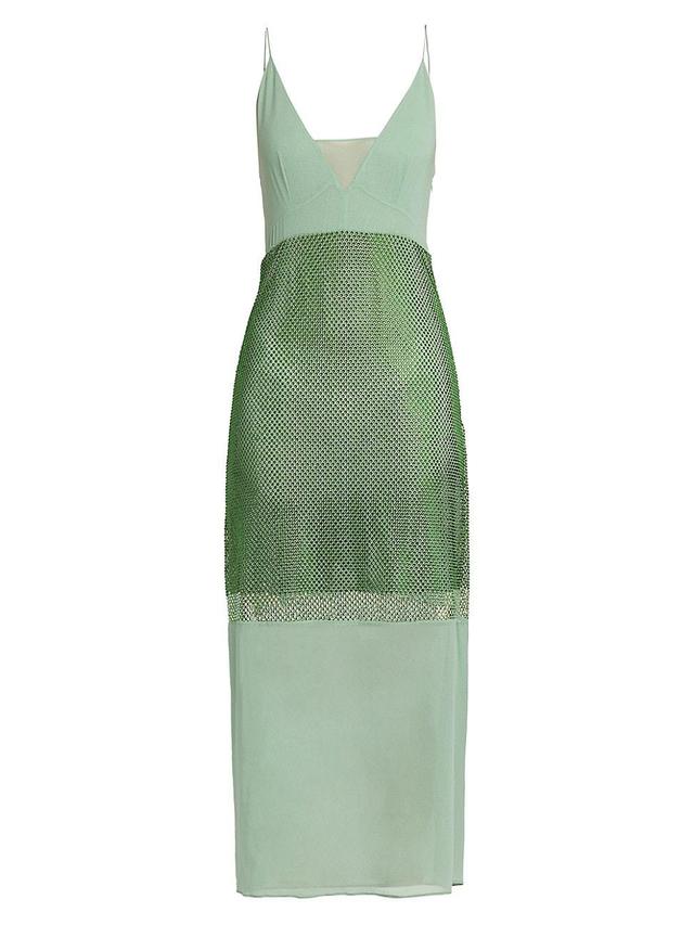 Stella McCartney Crystal Panel Satin Slipdress Product Image