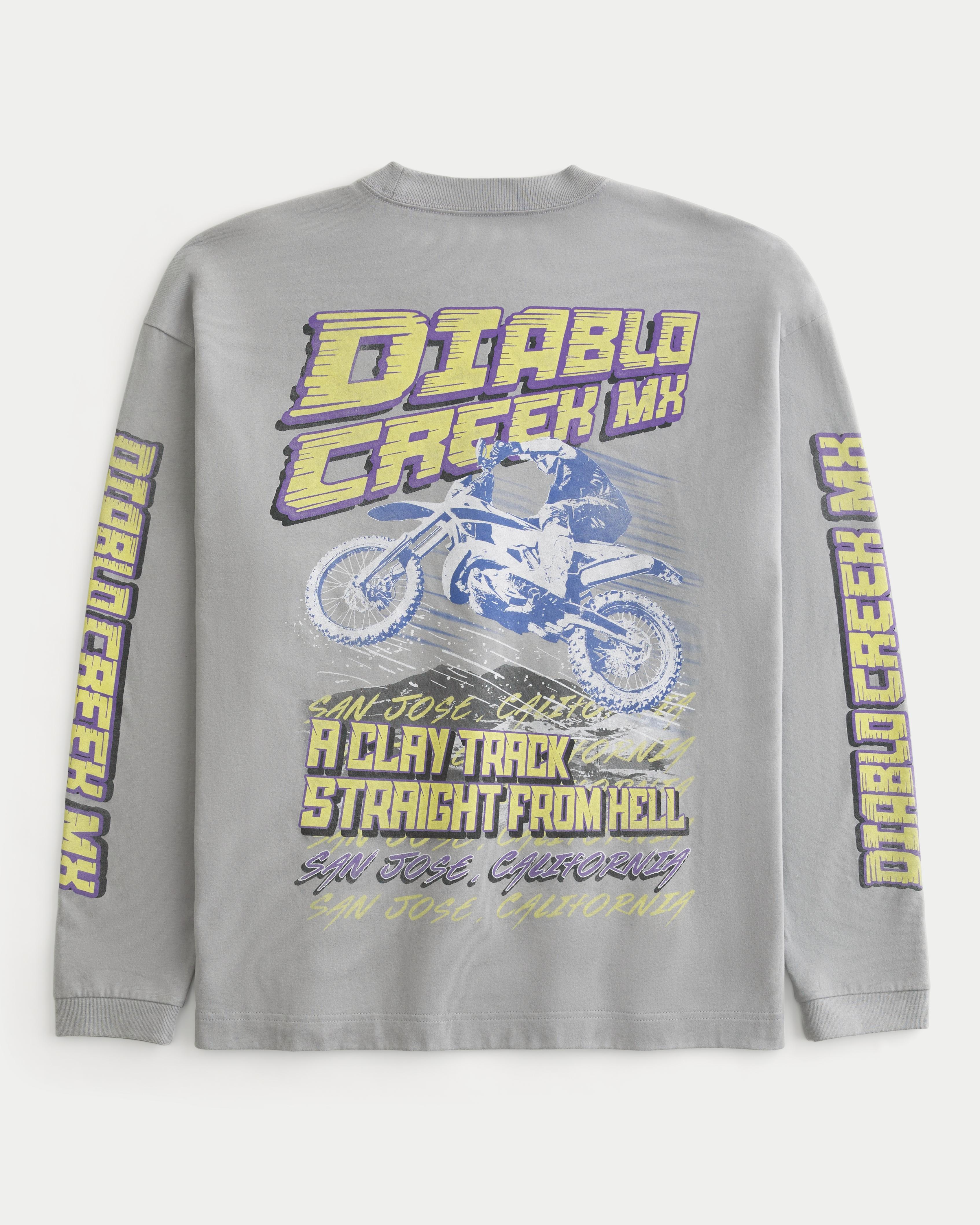 Boxy Heavyweight Diablo Creek MX Racing Graphic Tee Product Image