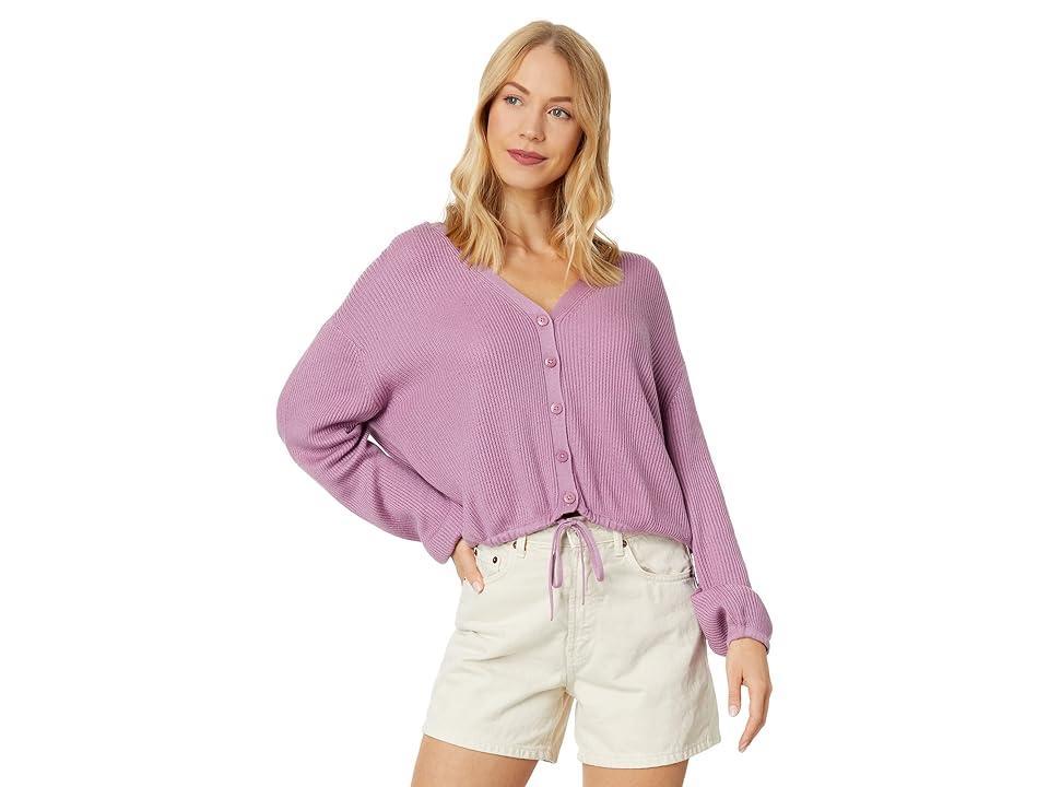 Splendid Bri Cardigan (Deep Orchid) Women's Clothing Product Image