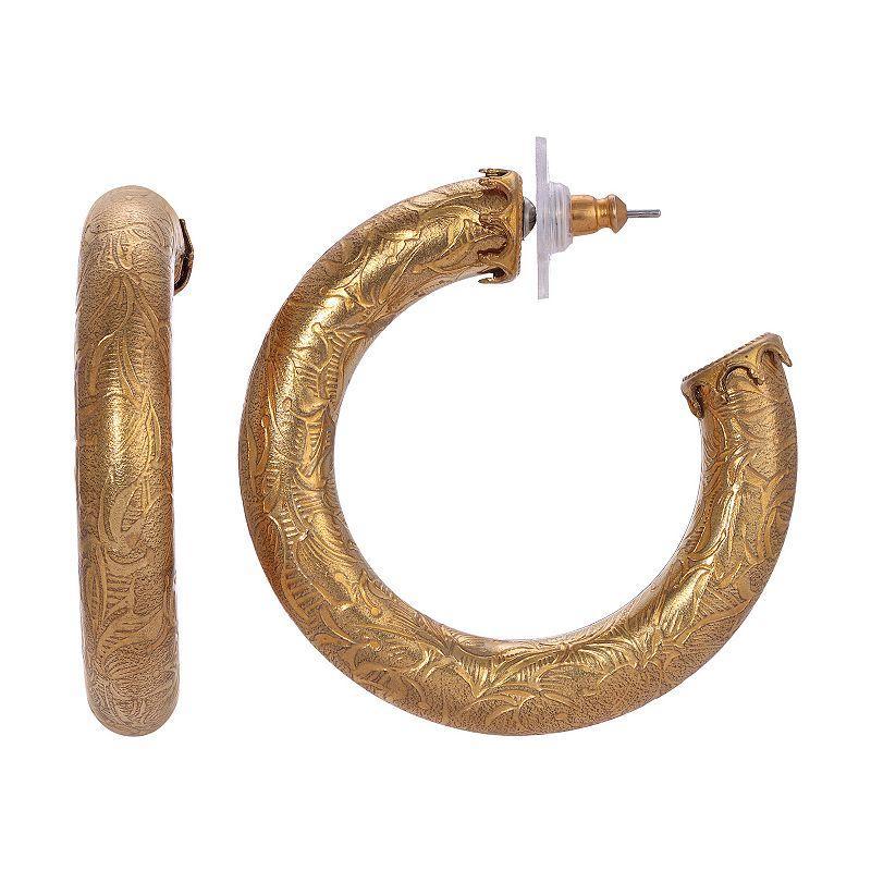 2028 Gold-Tone Hoop Earrings Product Image