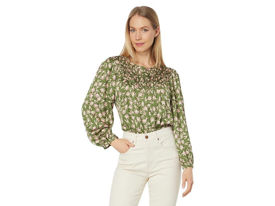 Joie Fanning Floral Print Lace-Up Blouse Product Image