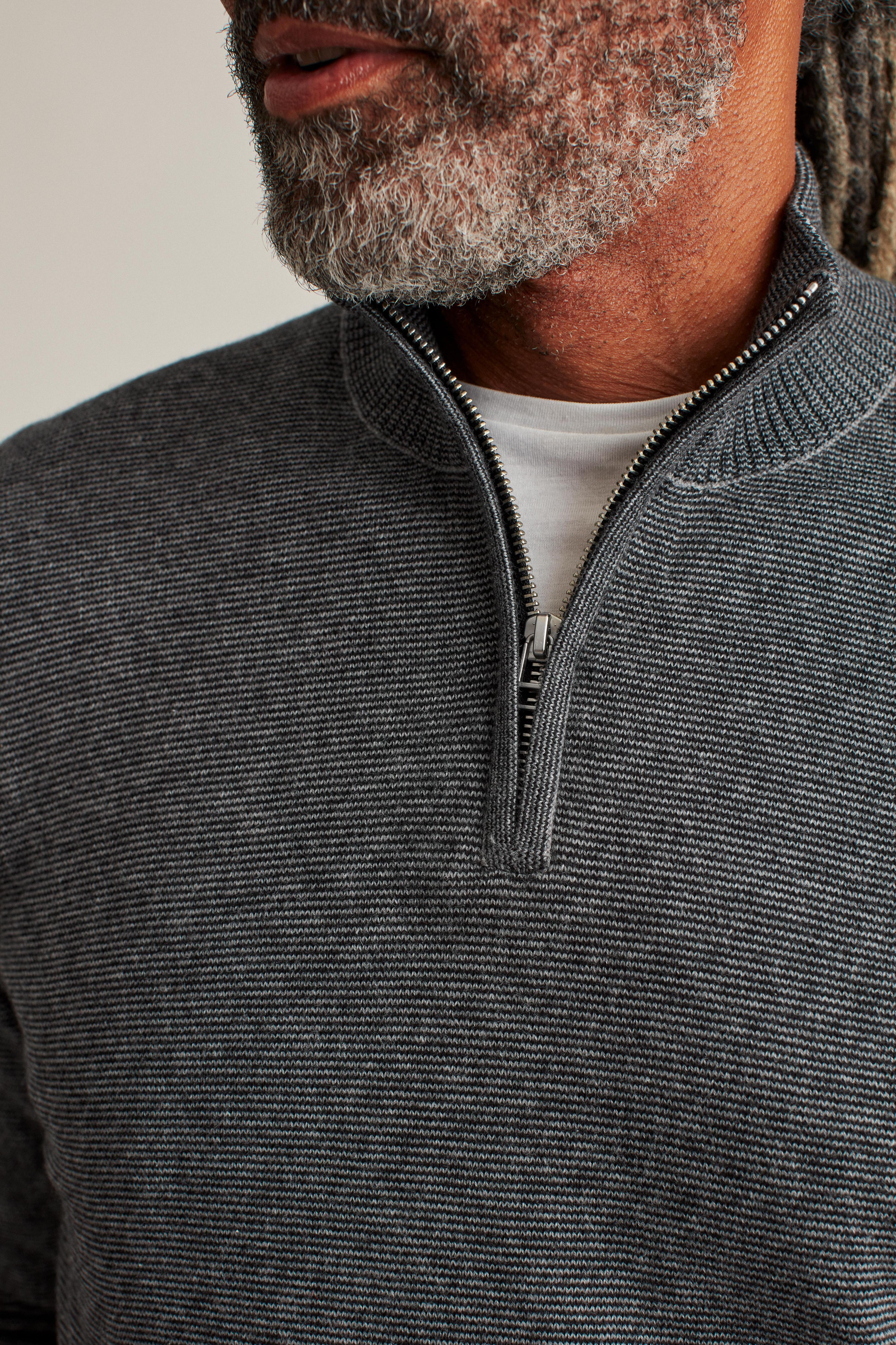 Washable Cotton Cashmere Half-Zip Product Image