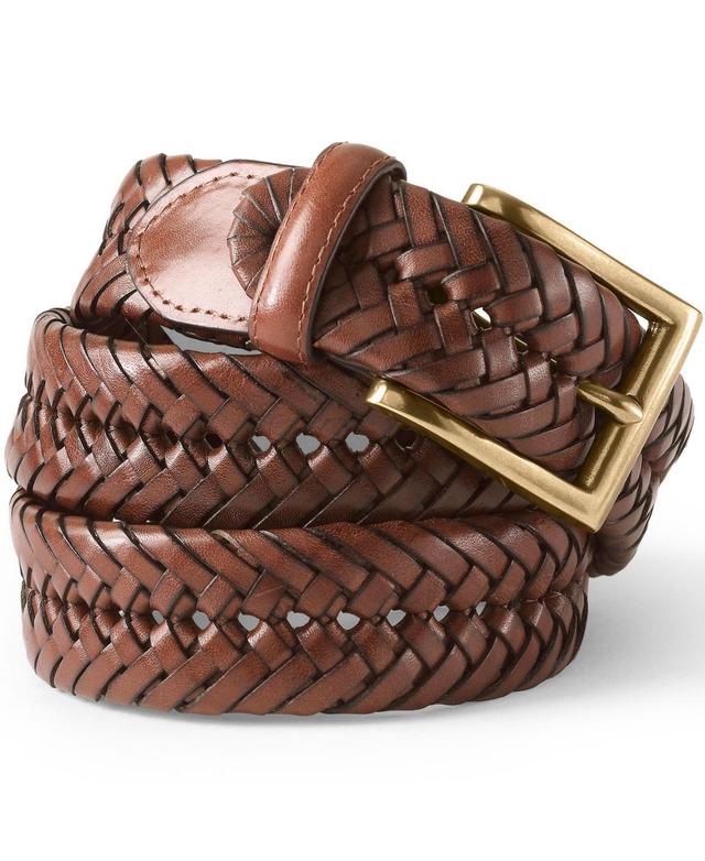 Lands End Mens Leather Braid Belt Product Image