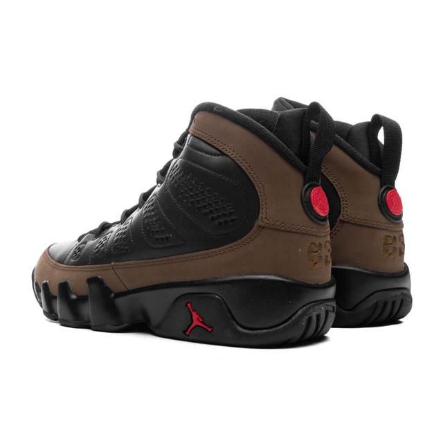 Air Jordan 9 Retro (GS) - Black/True Red/Light Olive Male Product Image