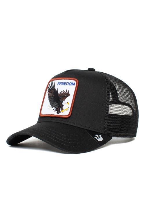 Mens Goorin Bros. Black The Freedom Eagle Trucker Snapback Hat Product Image