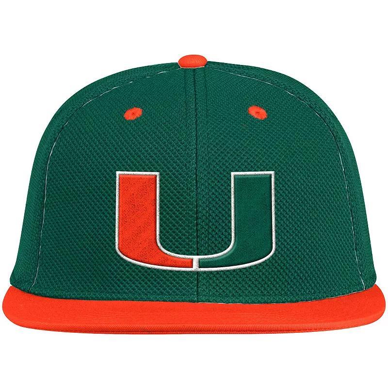 Mens adidas /Orange Miami Hurricanes On-Field Baseball Fitted Hat Product Image